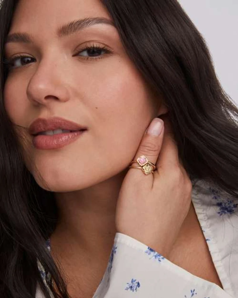 Mallory Rose Silver Ring Set