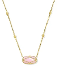 Elisa Lattice Frame Gold Short Pendant Necklace