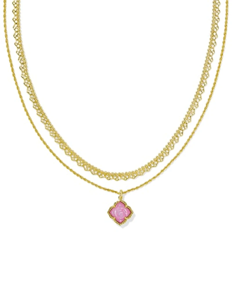 Mallory Rose Gold Multi Strand Necklace