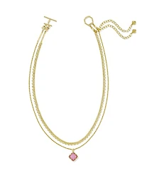 Mallory Rose Gold Multi Strand Necklace