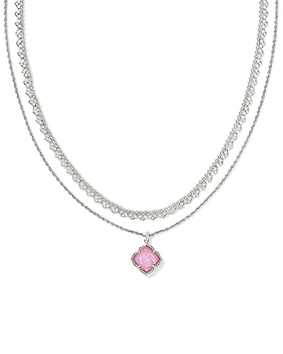 Mallory Rose Silver Multi Strand Necklace