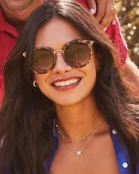 Jae Gold Star Small Short Pendant Necklace Cobalt Blue Illusion