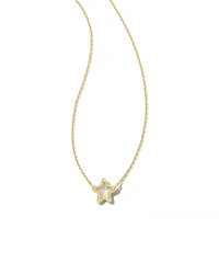 Jae Gold Star Small Short Pendant Necklace Cobalt Blue Illusion