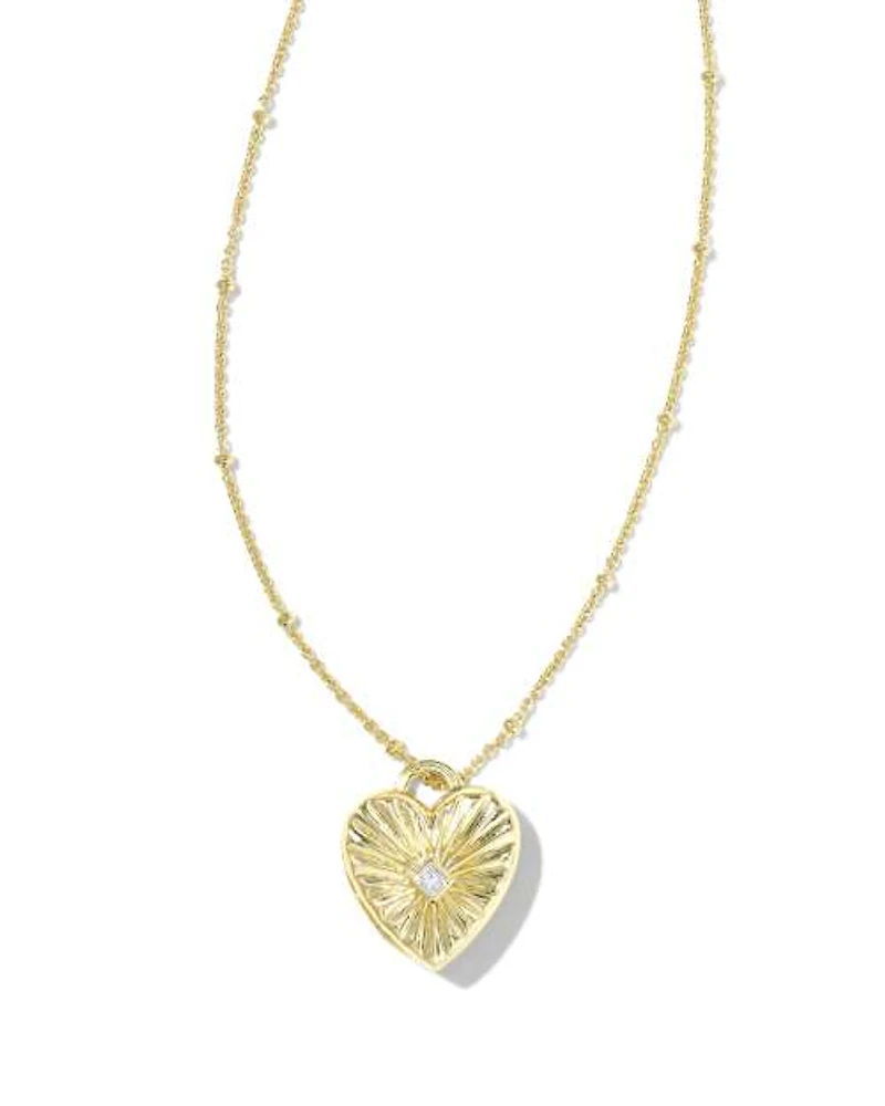 Meredith Sterling Silver Locket Necklace White Topaz