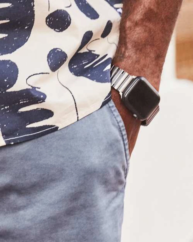 Hudson Watch Band Gunmetal Stainless Steel