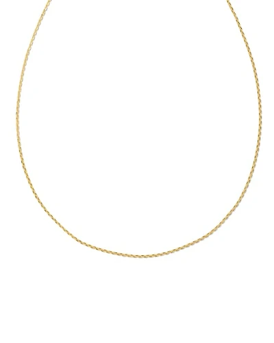 22 Inch Thin Chain Necklace 18k Gold Vermeil