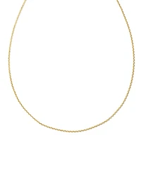 22 Inch Thin Chain Necklace 18k Gold Vermeil