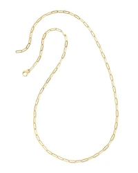 30 Inch Large Paperclip Chain Necklace in 18k Gold Vermeil