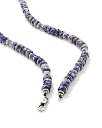 Conrad Oxidized Sterling Silver Long Strand Necklace Sodalite