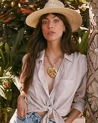 Natural Paper Straw Wide Brim Fedora Hat