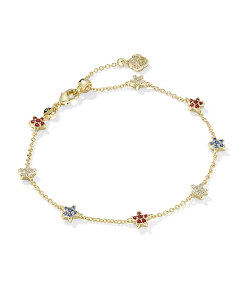 Sierra Star Gold Crystal Delicate Chain Bracelet