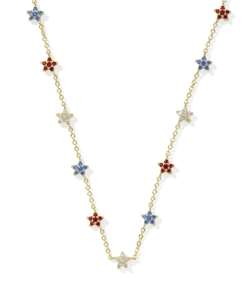 Sierra Star Silver Crystal Strand Necklace