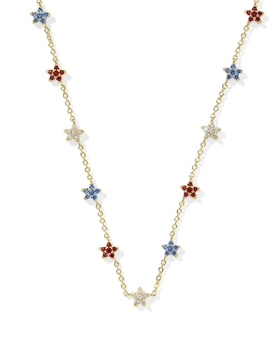 Sierra Star Silver Crystal Strand Necklace