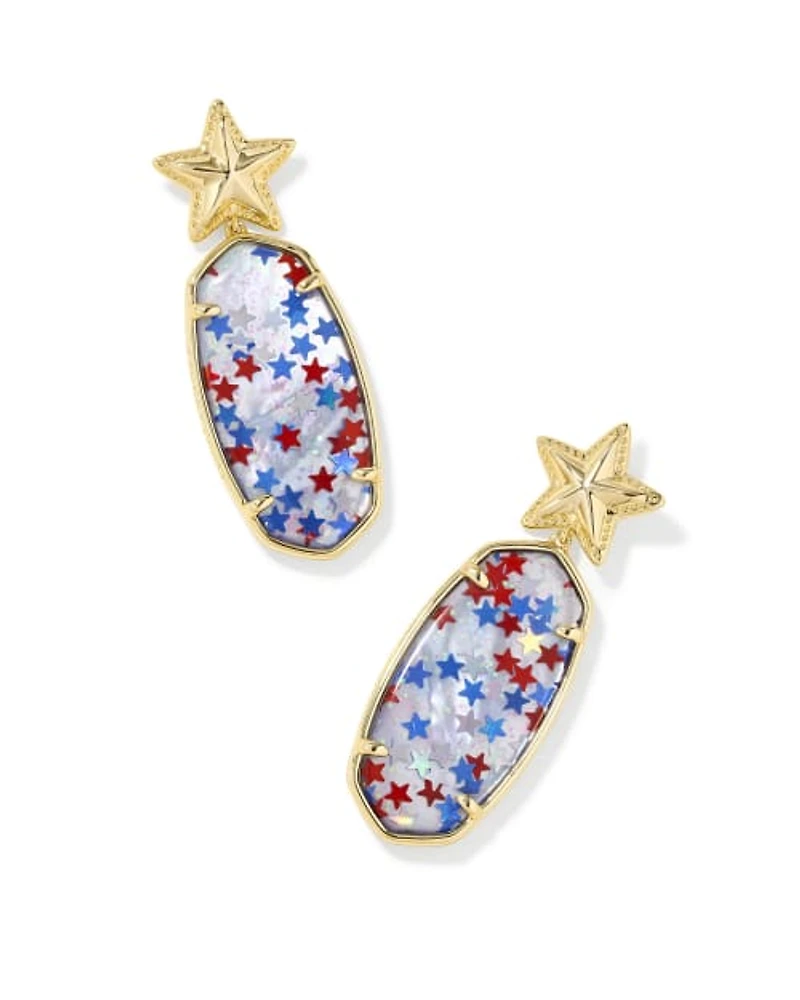 Elle Star Silver Drop Earrings