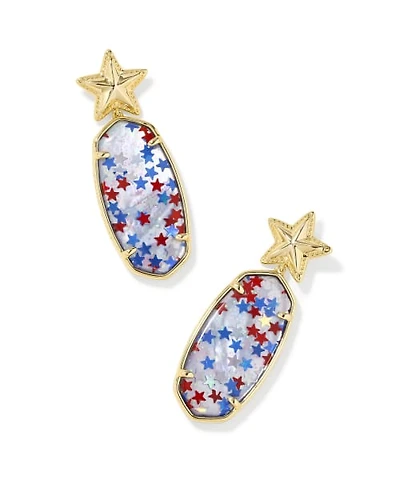 Elle Star Silver Drop Earrings