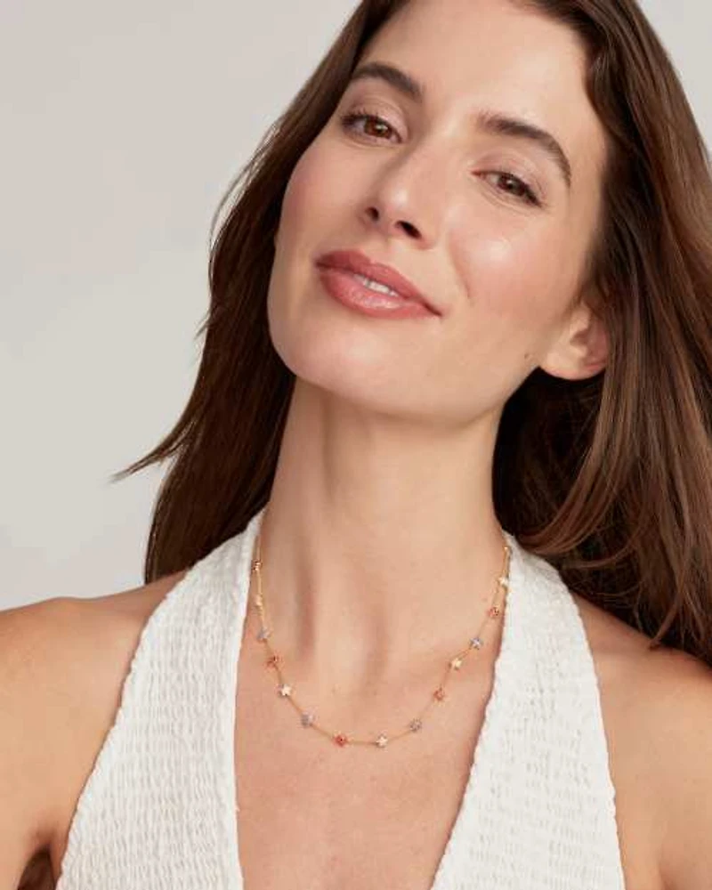 Sierra Star Silver Crystal Strand Necklace