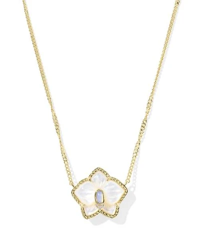 Joelle Orchid Gold Short Pendant Necklace
