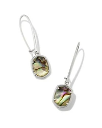 Daphne Silver Wire Drop Earrings in Abalone