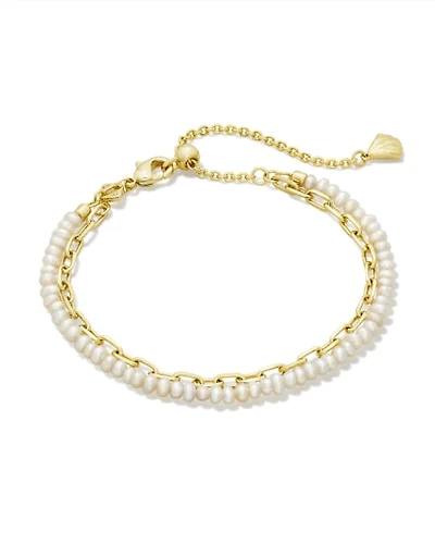 Lolo Gold Multi Strand Bracelet in Freshwater Cultured Pearl