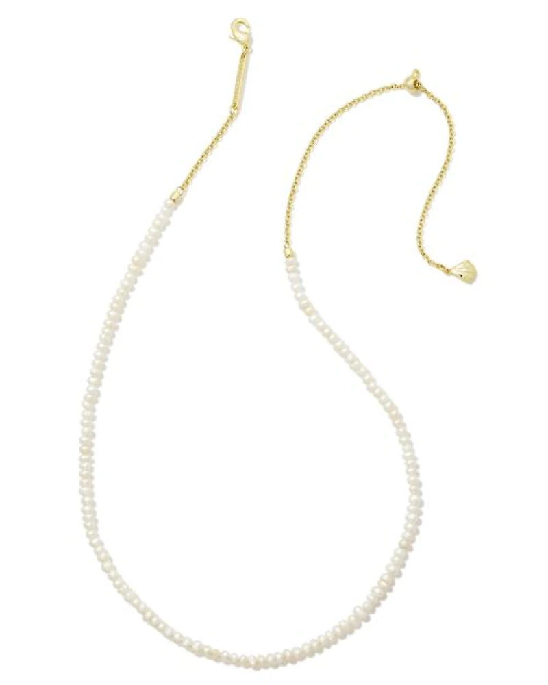 Lolo Gold Strand Necklace in Freshwater Cultured Pearl
