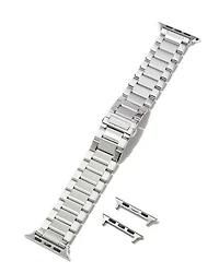 Weston 3 Link Watch Band Black Tone Stainless Steel