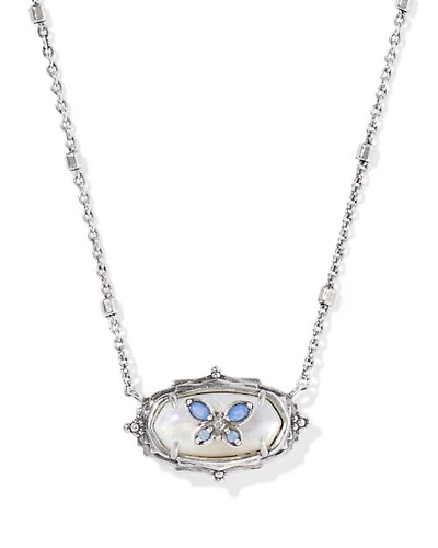 Dolly Parton x Kendra Scott Elisa Butterfly Vintage Silver Short Pendant Necklace