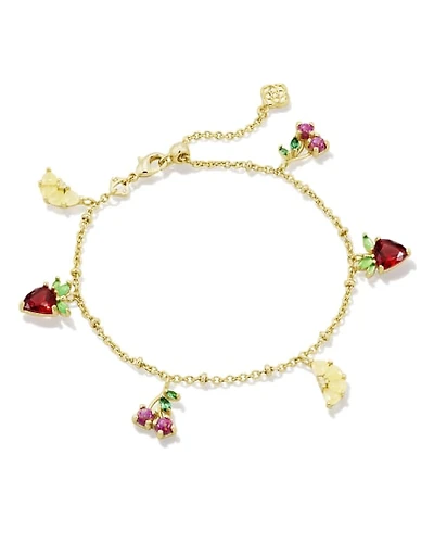 Fruit Gold Delicate Chain Bracelet in Multi Mix