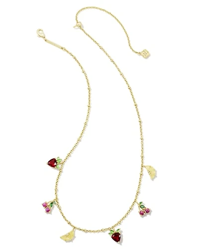 Fruit Gold Strand Necklace in Multi Mix