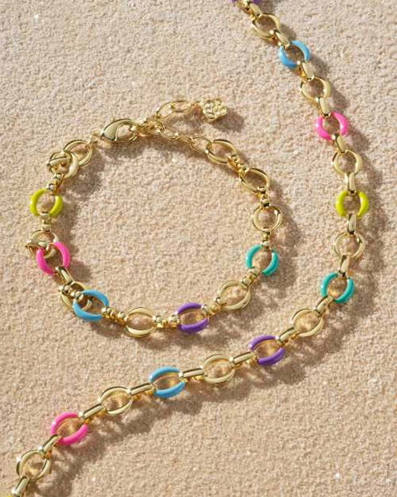 Kelsey Gold Chain Necklace Multi Mix