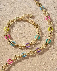 Kelsey Gold Chain Bracelet Multi Mix