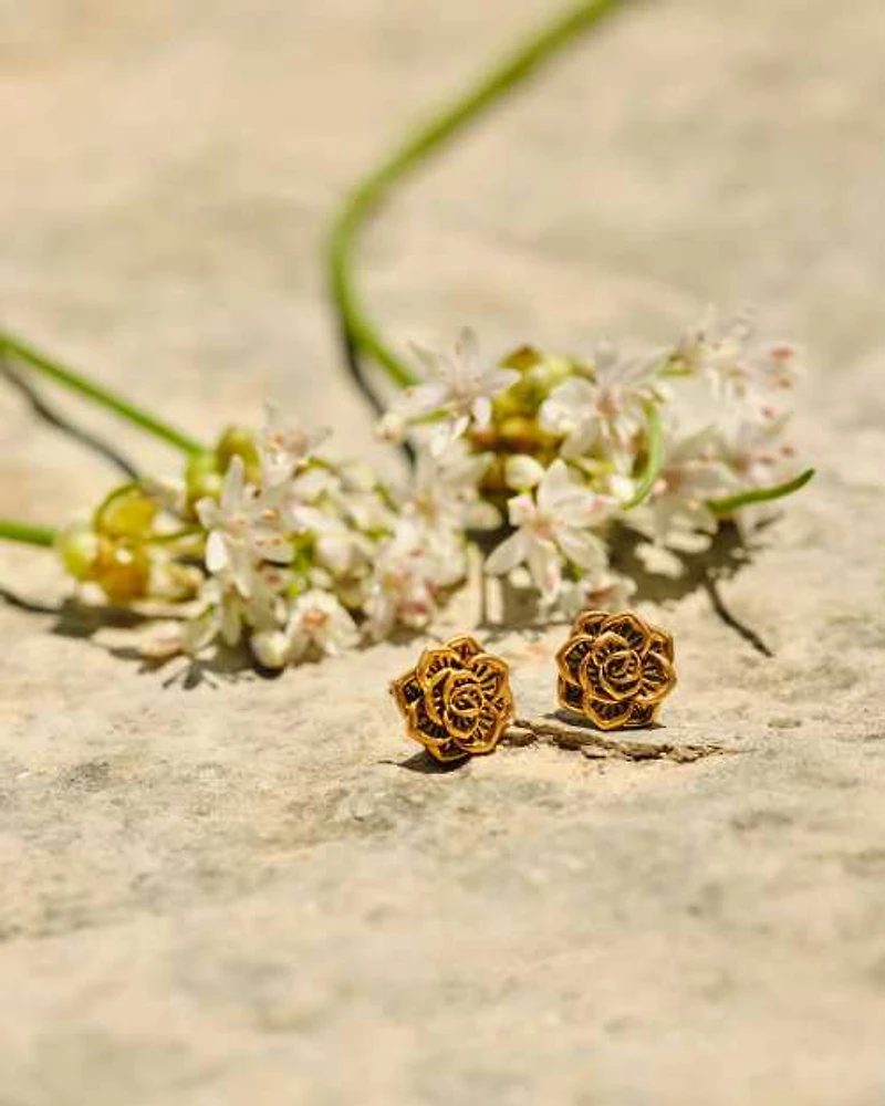 Ansel Rose Stud Earrings