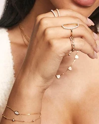 Millicent Delicate Chain Bracelet White Diamond