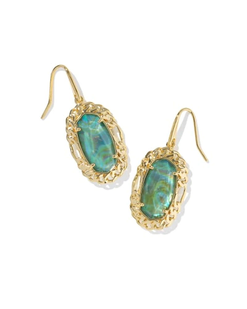 Dani Gold Figaro Frame Drop Earrings