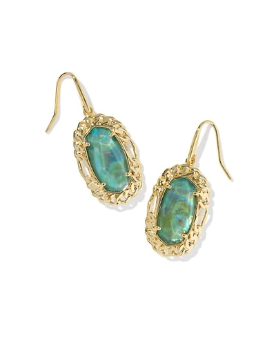 Dani Gold Figaro Frame Drop Earrings