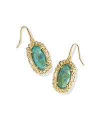 Dani Gold Figaro Frame Drop Earrings