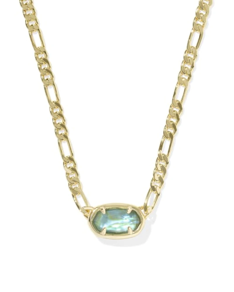 Elisa Gold Figaro Chain Short Pendant Necklace