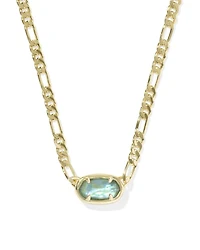 Elisa Gold Figaro Chain Short Pendant Necklace