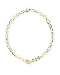 Sylvia Gold Metal Link and Chain Necklace