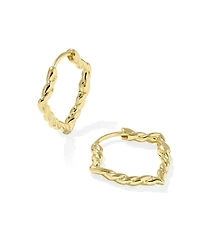 Alex Twist 18k Gold Vermeil Huggie Earrings