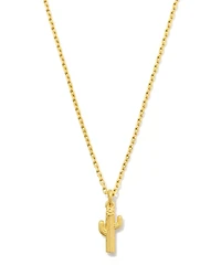 Mini Cactus Pendant Necklace Sterling Silver