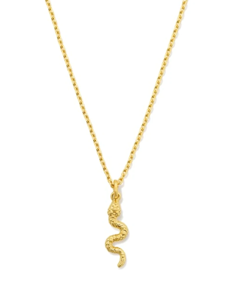 Mini Snake Pendant Necklace Sterling Silver