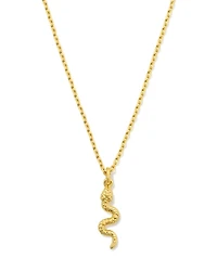Mini Snake Pendant Necklace Sterling Silver