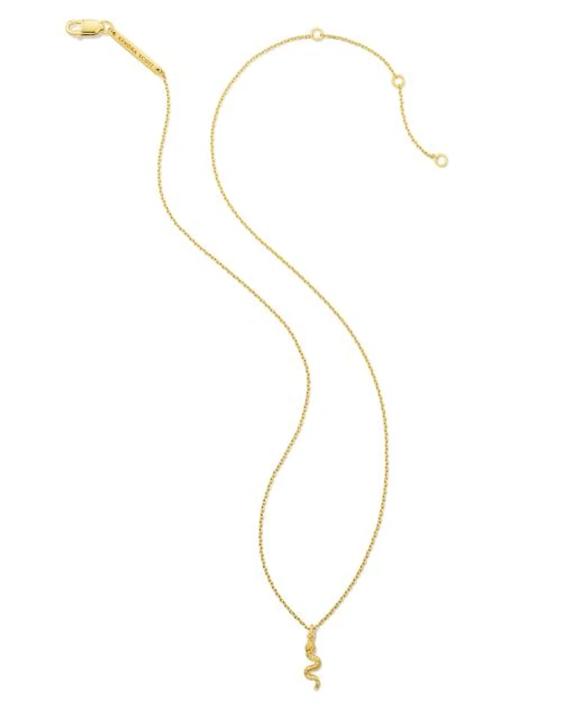 Mini Snake Pendant Necklace Sterling Silver