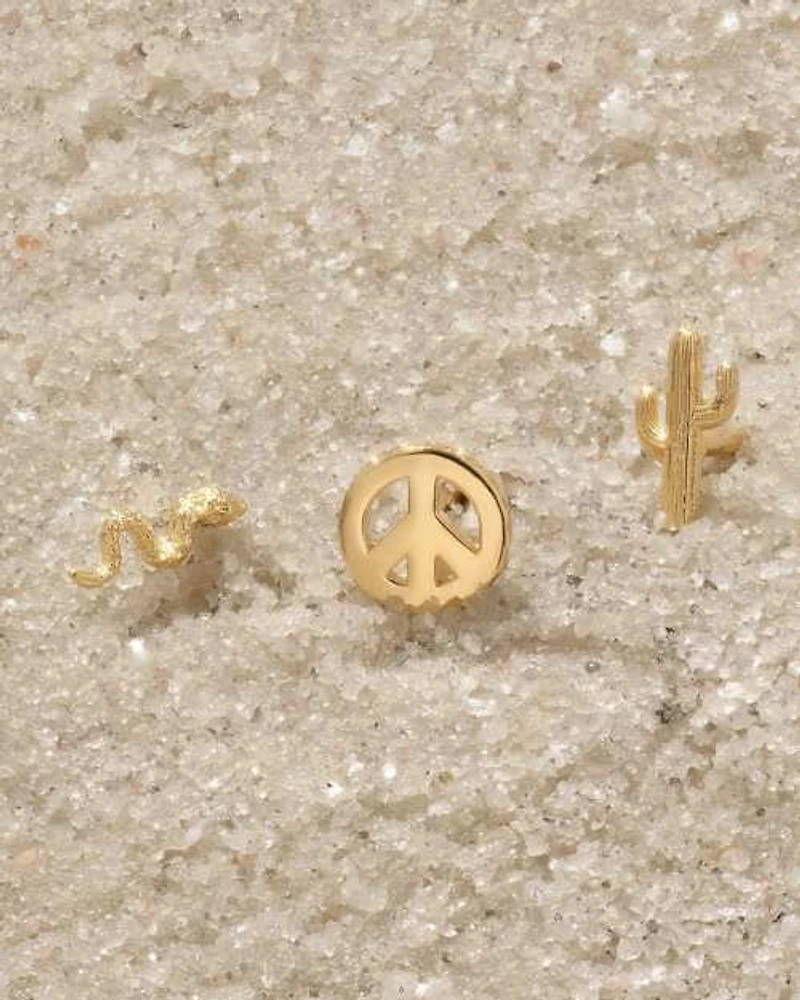 Mini Snake Single Stud Earring 18k Gold Vermeil