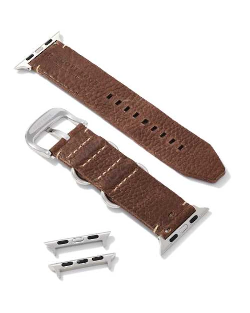 Grey Leather Watch Band Birch