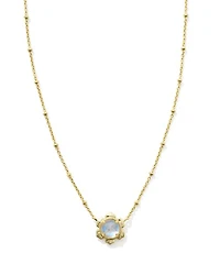 Susie Silver Short Pendant Necklace Dichroic Glass