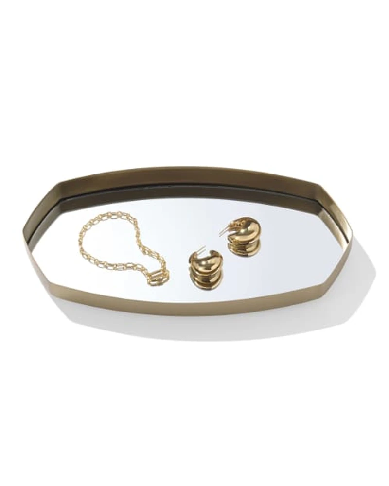 Danielle Mirrored Countertop Tray in Gold