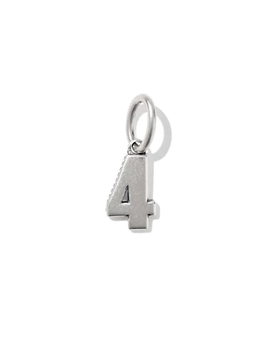 Large Metal Number 5 Oxidized Sterling Silver Charm