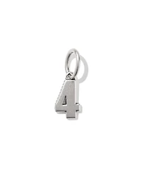 Large Metal Number 5 Oxidized Sterling Silver Charm