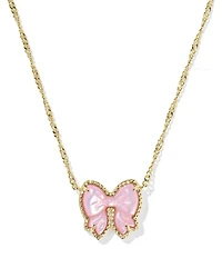 Haley Bow Gold Short Pendant Necklace